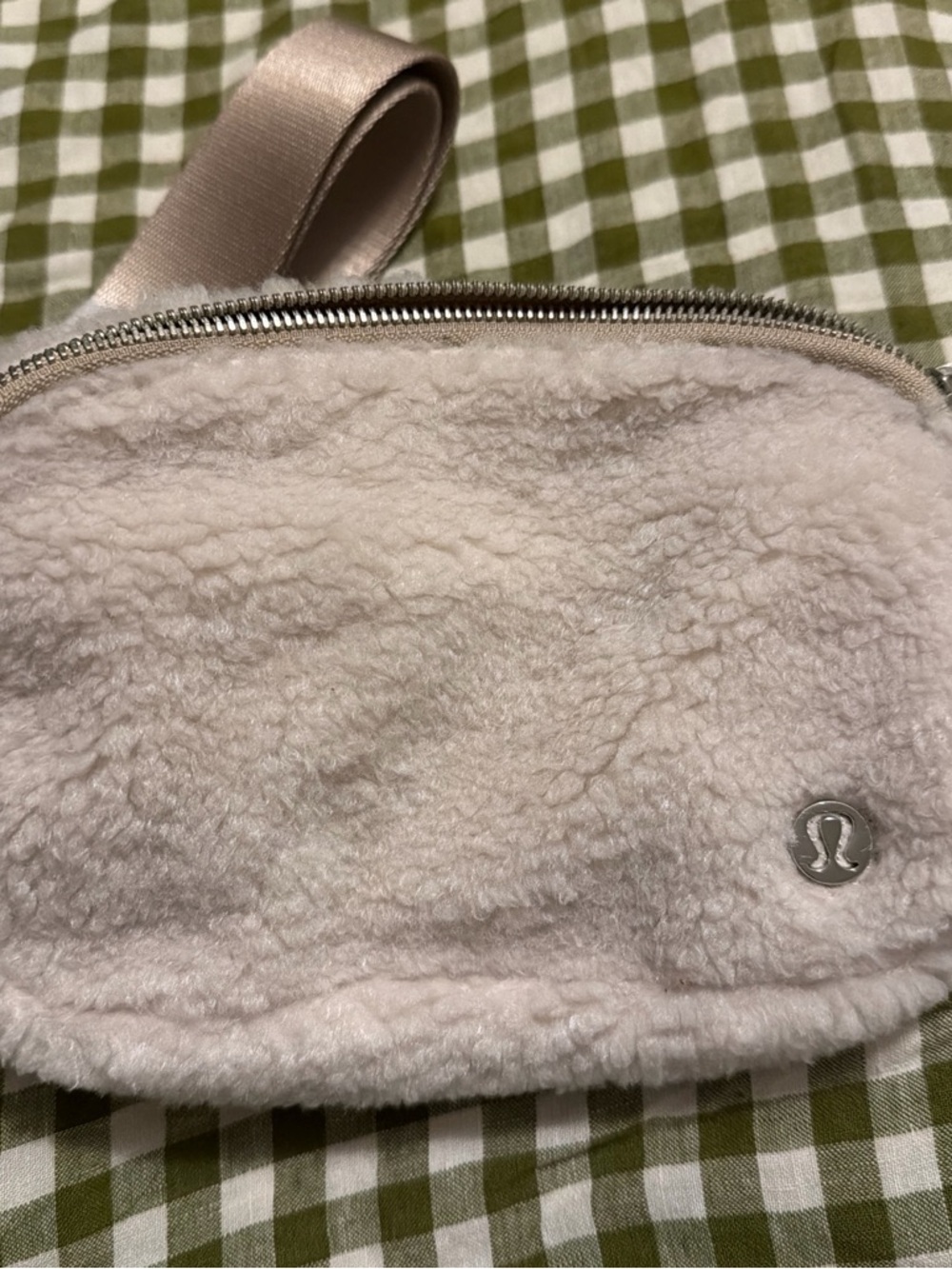 lululemon Ivory Sherpa Belt Bag
